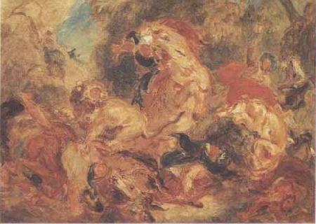 Eugene Delacroix La Chasse aux lions